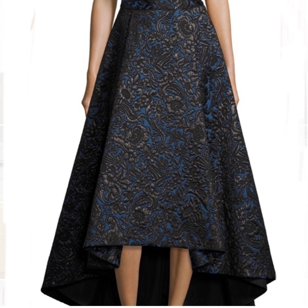 Alice+Olivia Floral Jacquard High-low Skirt